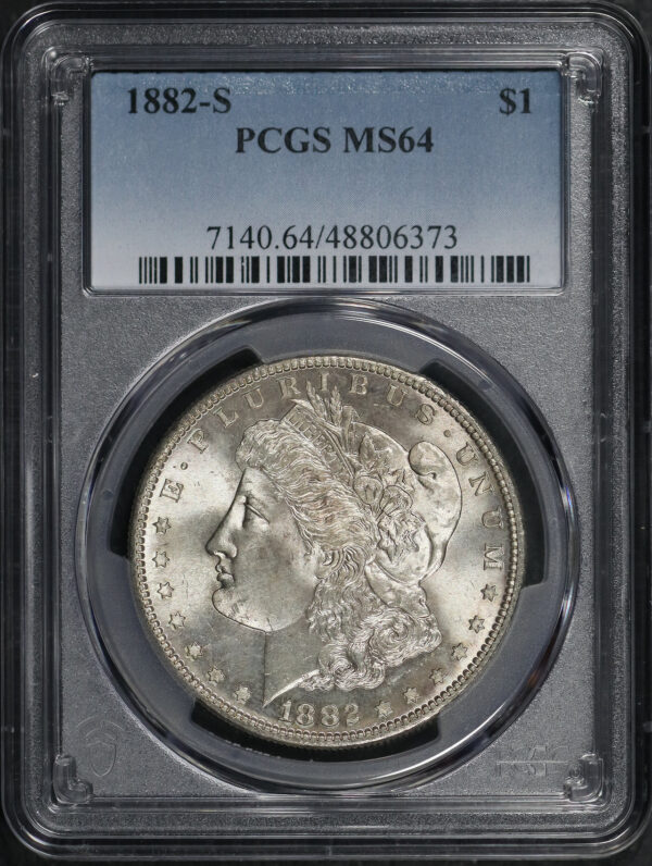 Obverse of this 1882-S Morgan Dollar PCGS MS-64