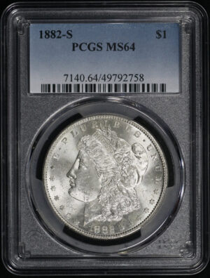 Obverse of this 1882-S Morgan Dollar PCGS MS-64