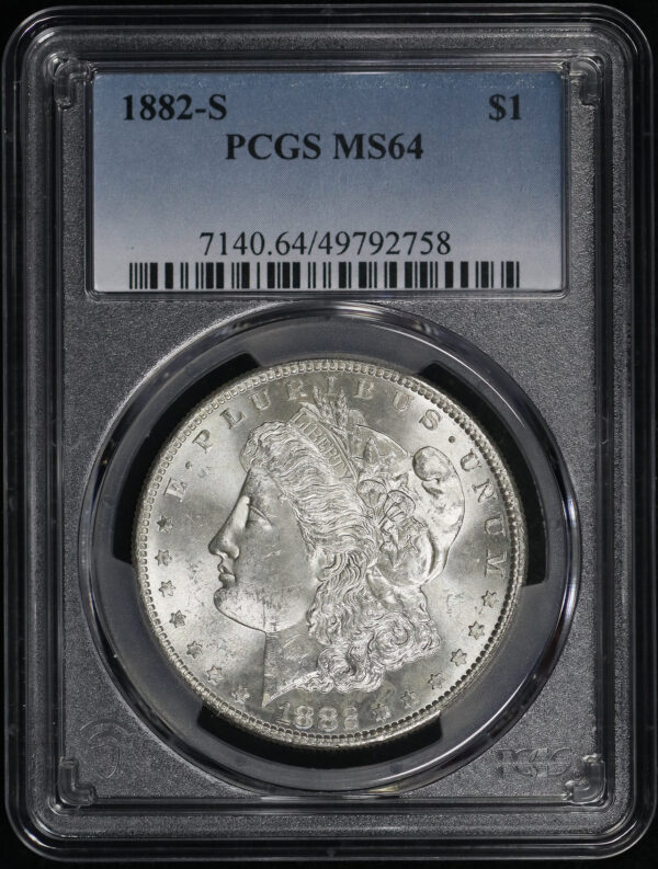 Obverse of this 1882-S Morgan Dollar PCGS MS-64