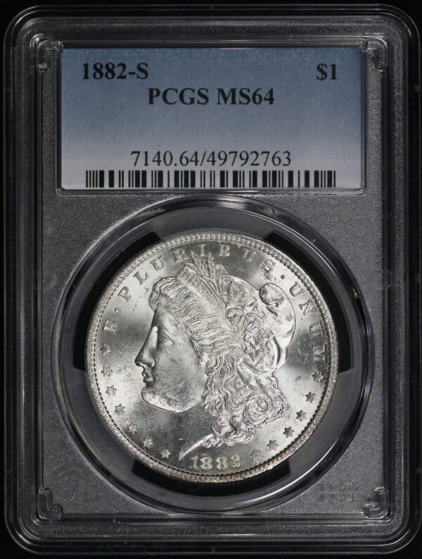 Obverse of this 1882-S Morgan Dollar PCGS MS-64
