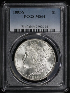 Obverse of this 1882-S Morgan Dollar PCGS MS-64