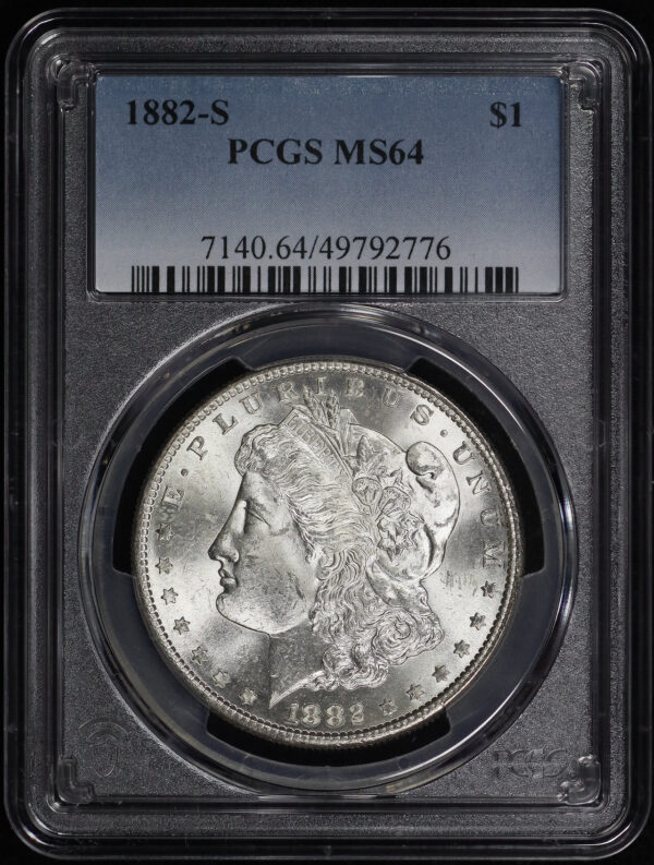 Obverse of this 1882-S Morgan Dollar PCGS MS-64