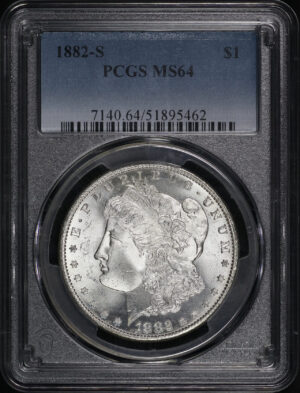 Obverse of this 1882-S Morgan Dollar PCGS MS-64