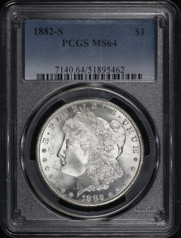 Obverse of this 1882-S Morgan Dollar PCGS MS-64