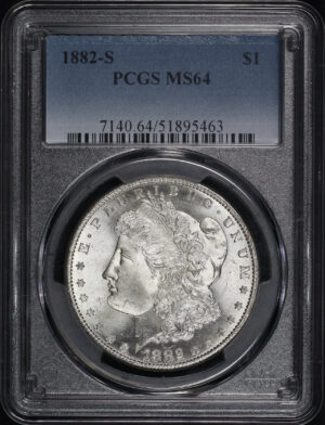 Obverse of this 1882-S Morgan Dollar PCGS MS-64