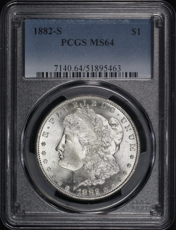 Obverse of this 1882-S Morgan Dollar PCGS MS-64