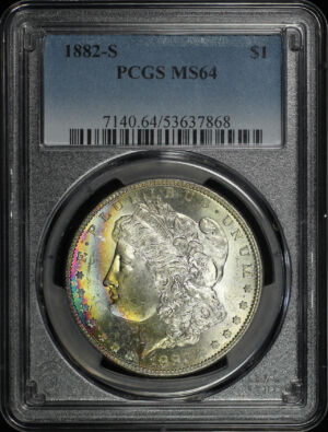 Obverse of this 1882-S Morgan Dollar PCGS MS-64