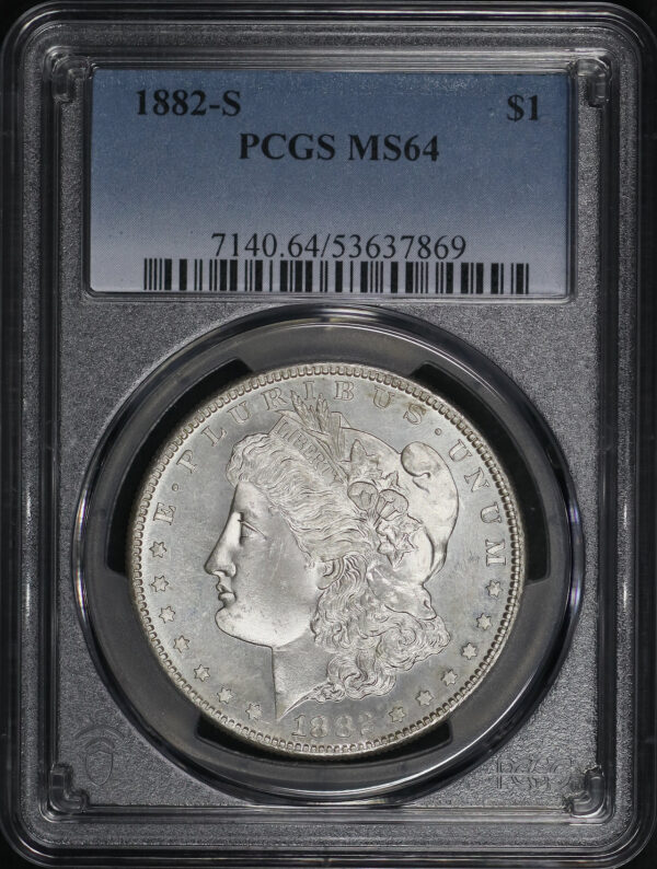 Obverse of this 1882-S Morgan Dollar PCGS MS-64