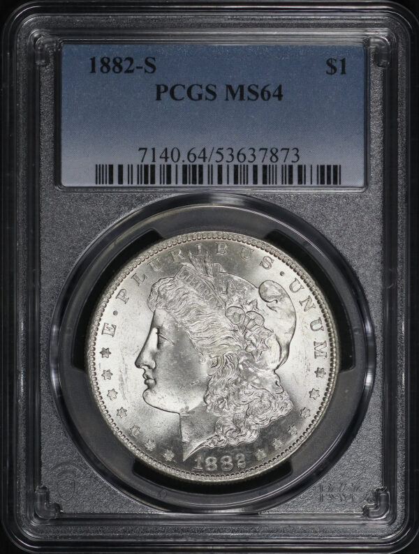 Obverse of this 1882-S Morgan Dollar PCGS MS-64