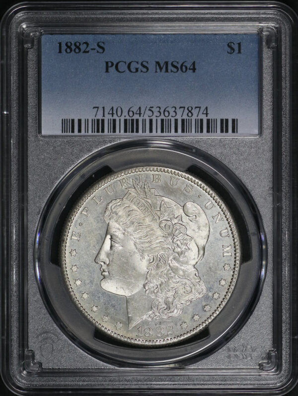 Obverse of this 1882-S Morgan Dollar PCGS MS-64