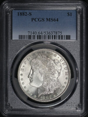 Obverse of this 1882-S Morgan Dollar PCGS MS-64