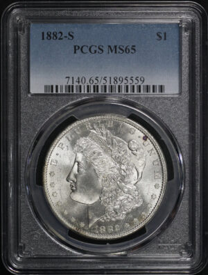 Obverse of this 1882-S Morgan Dollar PCGS MS-65