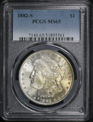Obverse of this 1882-S Morgan Dollar PCGS MS-65