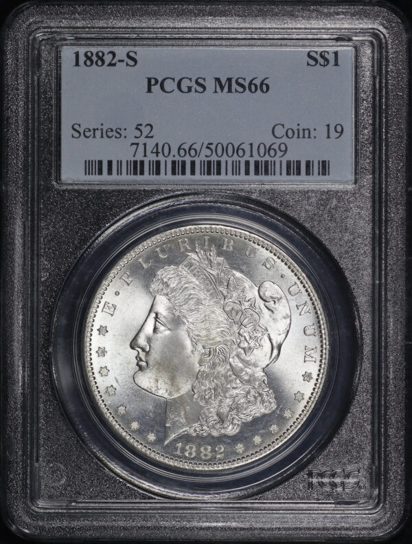 Obverse of this 1882-S Morgan Dollar PCGS MS-66