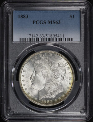 Obverse of this 1883 Morgan Dollar PCGS MS-63