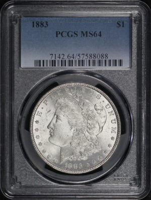 Obverse of this 1883 Morgan Dollar PCGS MS-64 Reverse Rainbow Toning
