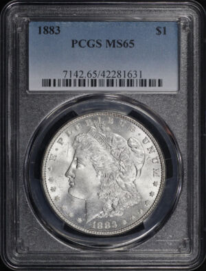 Obverse of this 1883 Morgan Dollar PCGS MS-65
