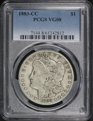 Obverse of this 1883-CC Morgan Dollar PCGS VG-08