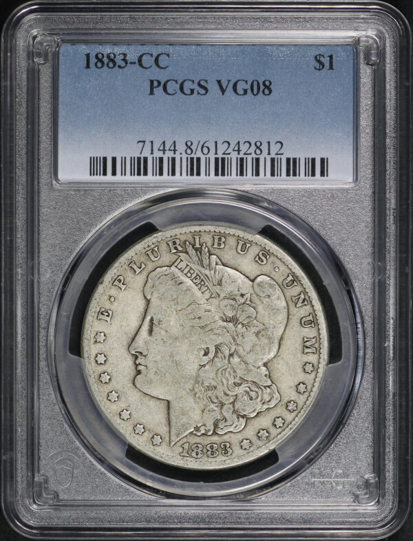 Obverse of this 1883-CC Morgan Dollar PCGS VG-08