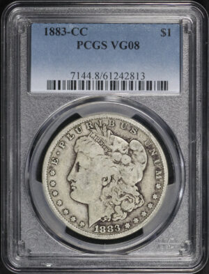 Obverse of this 1883-CC Morgan Dollar PCGS VG-08
