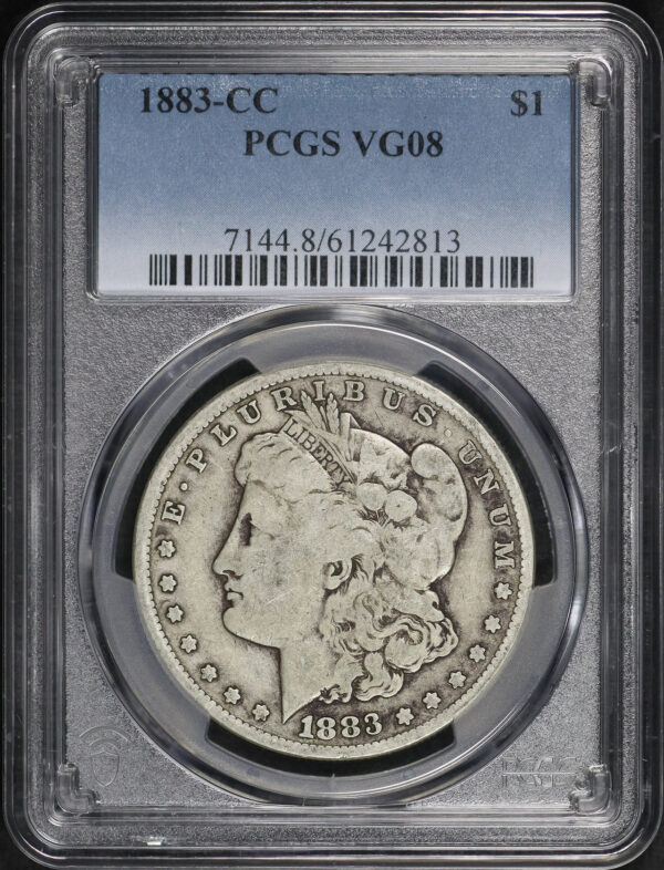 Obverse of this 1883-CC Morgan Dollar PCGS VG-08