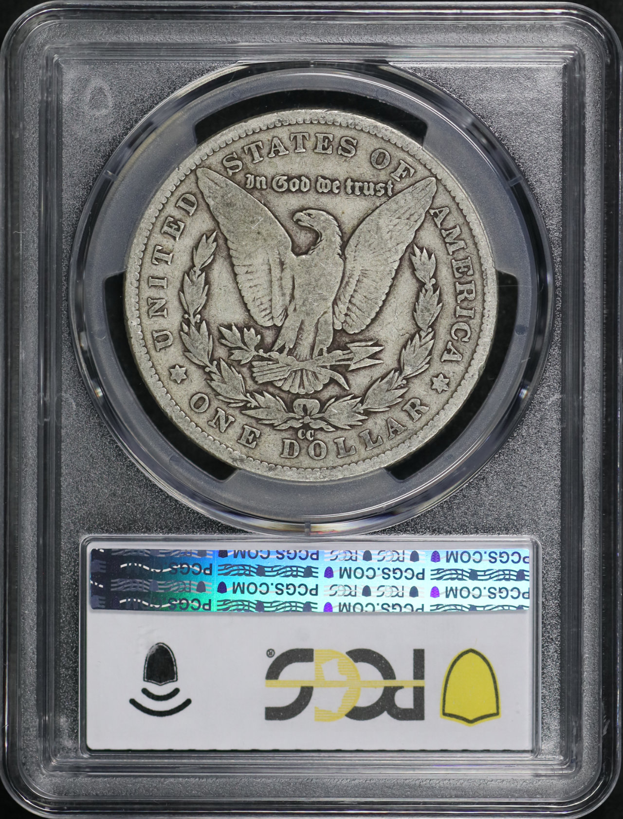 Reverse of this 1883-CC Morgan Dollar PCGS VG-08