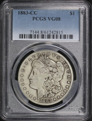 Obverse of this 1883-CC Morgan Dollar PCGS VG-08