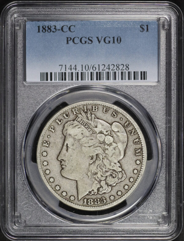 Obverse of this 1883-CC Morgan Dollar PCGS VG-10