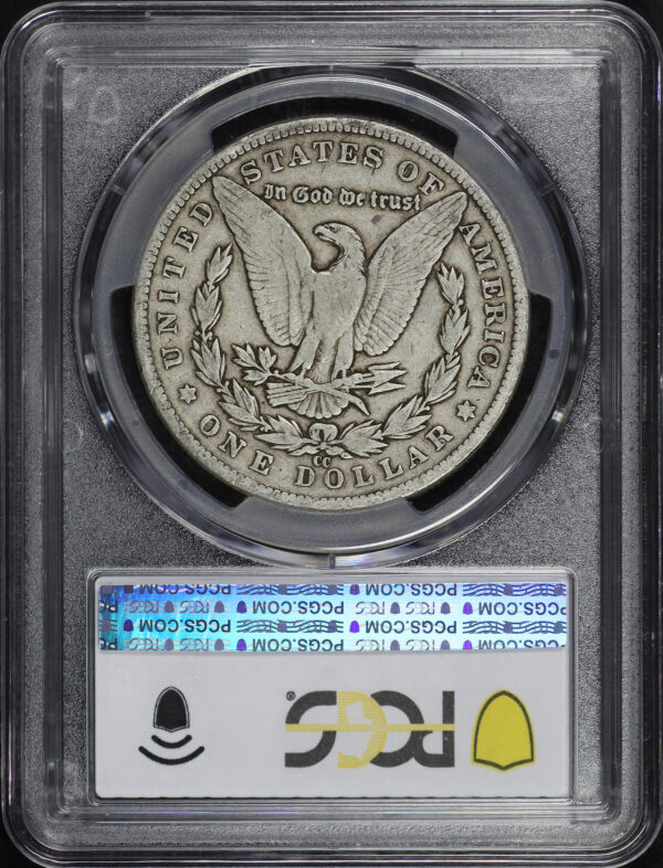 Reverse of this 1883-CC Morgan Dollar PCGS F-12