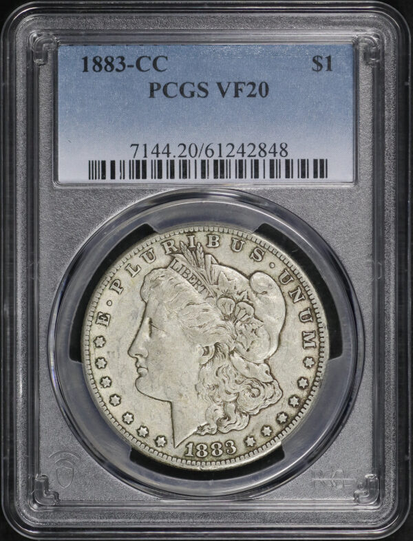 Obverse of this 1883-CC Morgan Dollar PCGS VF-20