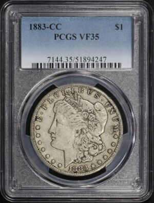 Obverse of this 1883-CC Morgan Dollar PCGS VF-35