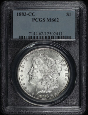 Obverse of this 1883-CC Morgan Dollar PCGS MS-62