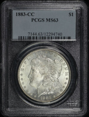 Obverse of this 1883-CC Morgan Dollar PCGS MS-63
