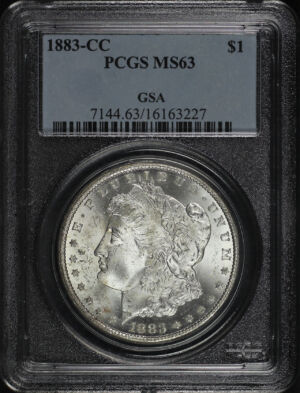 Obverse of this 1883-CC Morgan Dollar PCGS MS-63