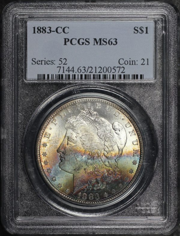 Obverse of this 1883-CC Morgan Dollar PCGS MS-63