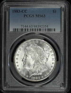 Obverse of this 1883-CC Morgan Dollar PCGS MS-63