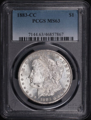 Obverse of this 1883-CC Morgan Dollar PCGS MS-63
