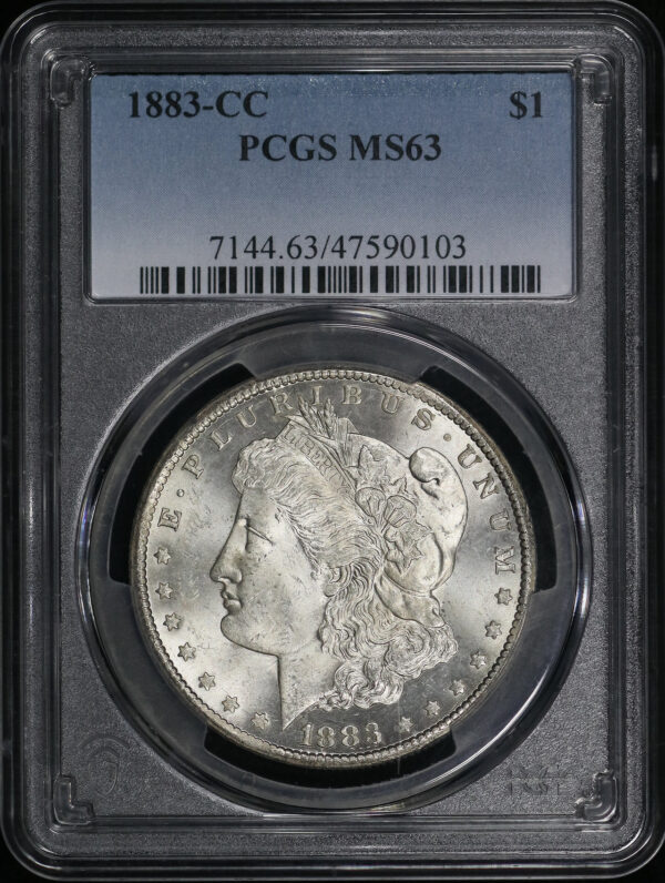 Obverse of this 1883-CC Morgan Dollar PCGS MS-63