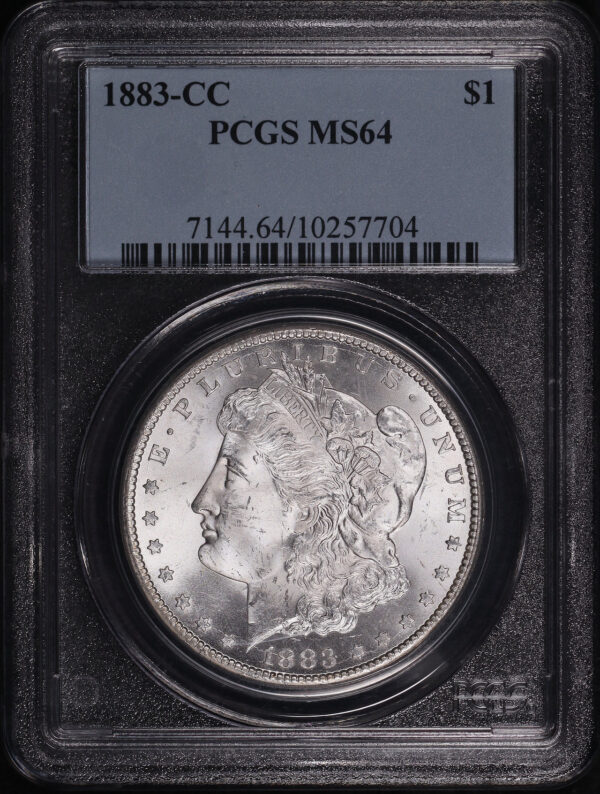 Obverse of this 1883-CC Morgan Dollar PCGS MS-64