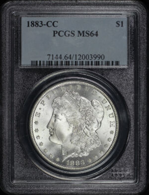Obverse of this 1883-CC Morgan Dollar PCGS MS-64