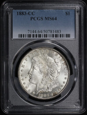 Obverse of this 1883-CC Morgan Dollar PCGS MS-64