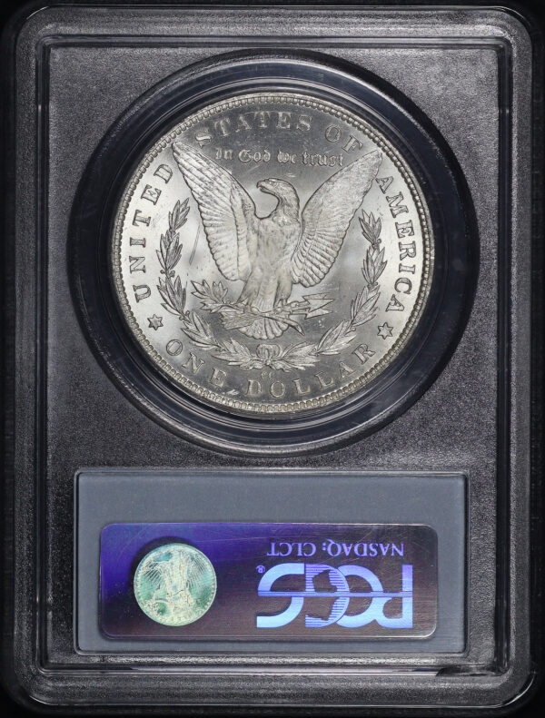 Reverse of this 1883-CC Morgan Dollar PCGS MS-65 GSA Hoard Label