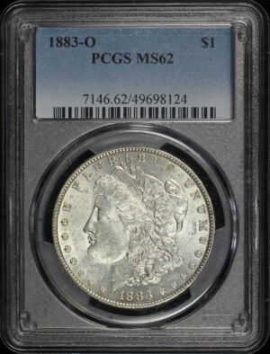 Obverse of this 1883-O Morgan Dollar PCGS MS-62