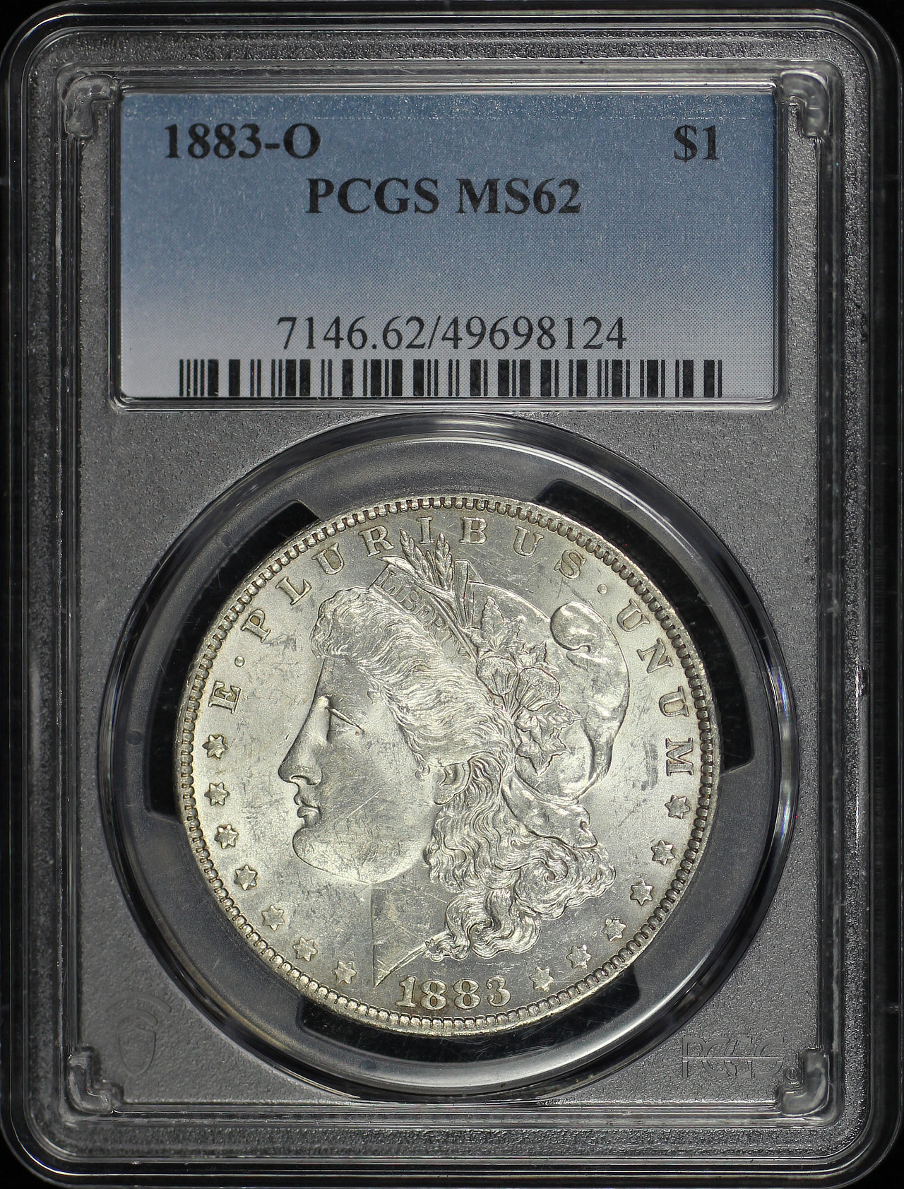 Obverse of this 1883-O Morgan Dollar PCGS MS-62