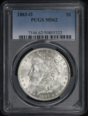 Obverse of this 1883-O Morgan Dollar PCGS MS-62