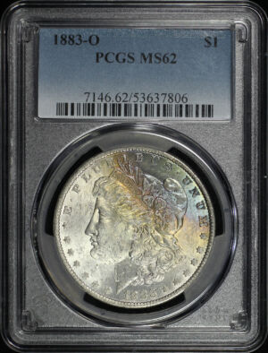 Obverse of this 1883-O Morgan Dollar PCGS MS-62