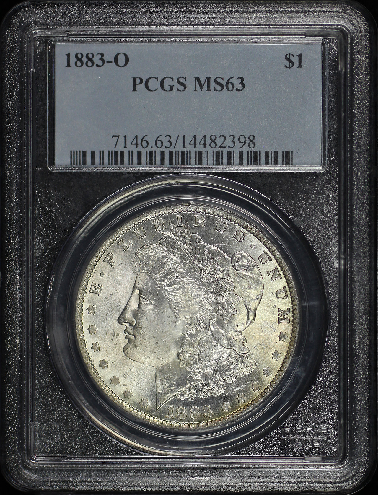 Obverse of this 1883-O Morgan Dollar PCGS MS-63