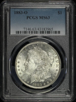 Obverse of this 1883-O Morgan Dollar PCGS MS-63