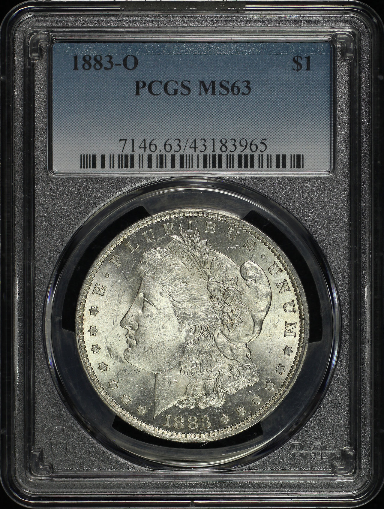 Obverse of this 1883-O Morgan Dollar PCGS MS-63