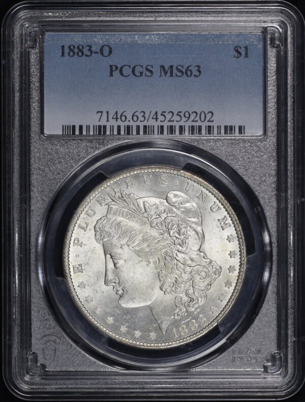 Obverse of this 1883-O Morgan Dollar PCGS MS-63